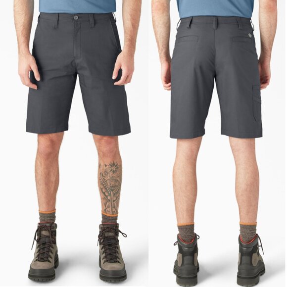 Dickies Charcoal Gray FLEX Cooling Regular Fit Utility Shorts, 11", Size 40 - Picture 1 of 7